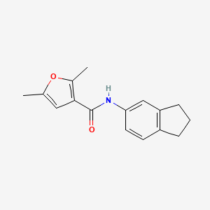 molecular formula C16H17NO2 B4576011 N-(2,3-dihydro-1H-inden-5-yl)-2,5-dimethyl-3-furamide 