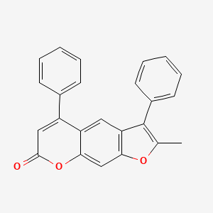 molecular formula C24H16O3 B4576021 2-methyl-3,5-diphenyl-7H-furo[3,2-g]chromen-7-one 