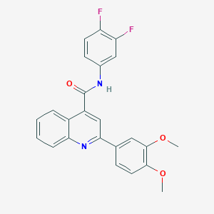 molecular formula C24H18F2N2O3 B457605 N-(3,4-difluorophenyl)-2-(3,4-dimethoxyphenyl)quinoline-4-carboxamide 