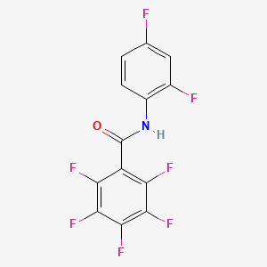 molecular formula C13H4F7NO B4576053 N-(2,4-difluorophenyl)-2,3,4,5,6-pentafluorobenzamide 