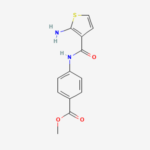 molecular formula C13H12N2O3S B4576082 methyl 4-{[(2-amino-3-thienyl)carbonyl]amino}benzoate 