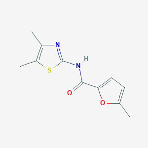 molecular formula C11H12N2O2S B457610 N-(4,5-dimethyl-1,3-thiazol-2-yl)-5-methyl-2-furamide 