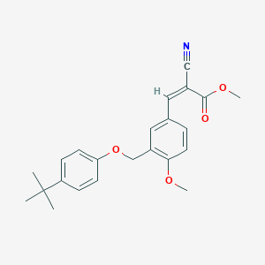 molecular formula C23H25NO4 B4576125 methyl 3-{3-[(4-tert-butylphenoxy)methyl]-4-methoxyphenyl}-2-cyanoacrylate 