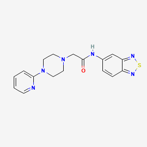 molecular formula C17H18N6OS B4576157 N-(2,1,3-BENZOTHIADIAZOL-5-YL)-2-[4-(2-PYRIDINYL)-1-PIPERAZINYL]ACETAMIDE 