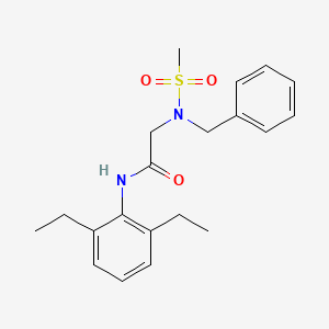 molecular formula C20H26N2O3S B4576162 N~2~-benzyl-N~1~-(2,6-diethylphenyl)-N~2~-(methylsulfonyl)glycinamide 