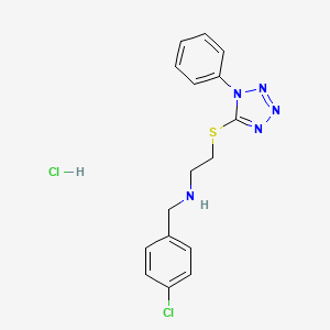 molecular formula C16H17Cl2N5S B4576236 N-(4-chlorobenzyl)-2-[(1-phenyl-1H-tetrazol-5-yl)thio]ethanamine hydrochloride 