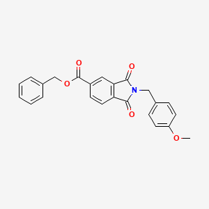 molecular formula C24H19NO5 B4576243 benzyl 2-(4-methoxybenzyl)-1,3-dioxo-5-isoindolinecarboxylate 