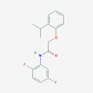 molecular formula C17H17F2NO2 B4576265 N-(2,5-difluorophenyl)-2-(2-isopropylphenoxy)acetamide 