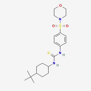 molecular formula C21H33N3O3S2 B4576389 N-(4-tert-butylcyclohexyl)-N'-[4-(4-morpholinylsulfonyl)phenyl]thiourea 