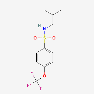 molecular formula C11H14F3NO3S B4576504 N-ISOBUTYL-4-(TRIFLUOROMETHOXY)-1-BENZENESULFONAMIDE 