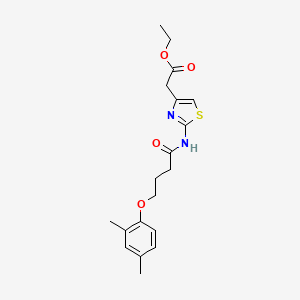 molecular formula C19H24N2O4S B4576508 Ethyl 2-[2-[4-(2,4-dimethylphenoxy)butanoylamino]-1,3-thiazol-4-yl]acetate 