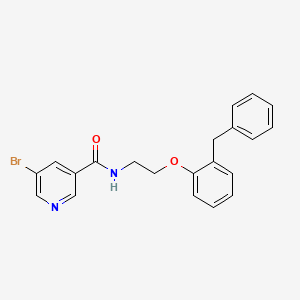 molecular formula C21H19BrN2O2 B4576520 N-[2-(2-benzylphenoxy)ethyl]-5-bromopyridine-3-carboxamide 