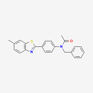 molecular formula C23H20N2OS B4576590 N-benzyl-N-[4-(6-methyl-1,3-benzothiazol-2-yl)phenyl]acetamide CAS No. 353760-29-9