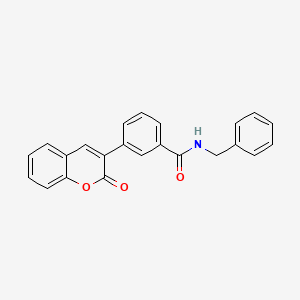 molecular formula C23H17NO3 B4576638 N-benzyl-3-(2-oxo-2H-chromen-3-yl)benzamide 