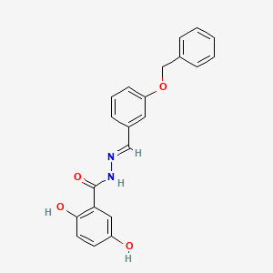 molecular formula C21H18N2O4 B4576650 N'-[3-(benzyloxy)benzylidene]-2,5-dihydroxybenzohydrazide 