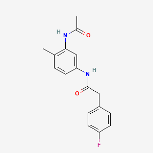 molecular formula C17H17FN2O2 B4576658 N-[3-(acetylamino)-4-methylphenyl]-2-(4-fluorophenyl)acetamide 