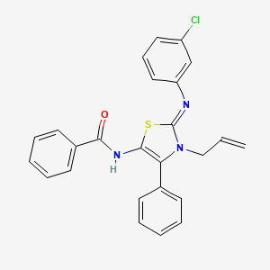 molecular formula C25H20ClN3OS B4576768 N-{3-allyl-2-[(3-chlorophenyl)imino]-4-phenyl-2,3-dihydro-1,3-thiazol-5-yl}benzamide 