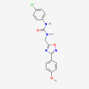 molecular formula C18H17ClN4O3 B4577117 N'-(4-chlorophenyl)-N-{[3-(4-methoxyphenyl)-1,2,4-oxadiazol-5-yl]methyl}-N-methylurea 