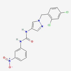 molecular formula C17H13Cl2N5O3 B4577125 N-[1-(2,4-dichlorobenzyl)-1H-pyrazol-4-yl]-N'-(3-nitrophenyl)urea 