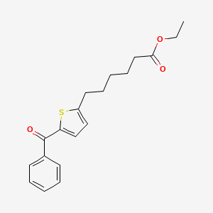 molecular formula C19H22O3S B4577179 Ethyl 6-(5-benzoylthiophen-2-yl)hexanoate 