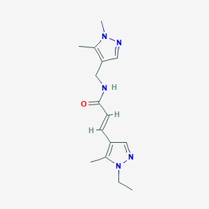 molecular formula C15H21N5O B457724 N-[(1,5-dimethyl-1H-pyrazol-4-yl)methyl]-3-(1-ethyl-5-methyl-1H-pyrazol-4-yl)acrylamide 