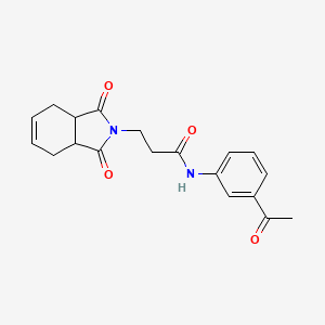 molecular formula C19H20N2O4 B4577383 N-(3-acetylphenyl)-3-(1,3-dioxo-1,3,3a,4,7,7a-hexahydro-2H-isoindol-2-yl)propanamide 