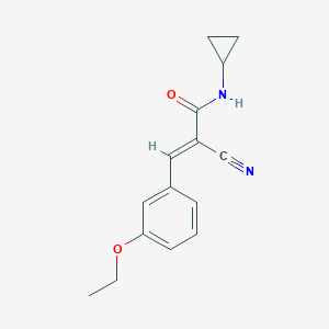 molecular formula C15H16N2O2 B457740 2-cyano-N-cyclopropyl-3-(3-ethoxyphenyl)acrylamide 