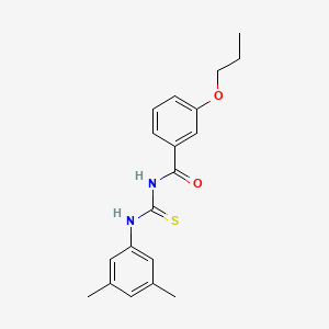 molecular formula C19H22N2O2S B4577411 N-{[(3,5-dimethylphenyl)amino]carbonothioyl}-3-propoxybenzamide 