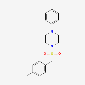 molecular formula C18H22N2O2S B4577553 1-[(4-METHYLPHENYL)METHANESULFONYL]-4-PHENYLPIPERAZINE 