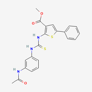 molecular formula C21H19N3O3S2 B4577563 methyl 2-[({[3-(acetylamino)phenyl]amino}carbonothioyl)amino]-5-phenyl-3-thiophenecarboxylate 