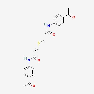 molecular formula C22H24N2O4S B4577639 N-(4-ACETYLPHENYL)-3-({2-[(4-ACETYLPHENYL)CARBAMOYL]ETHYL}SULFANYL)PROPANAMIDE 