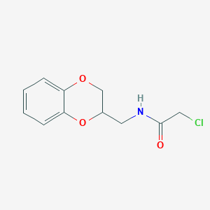 molecular formula C11H12ClNO3 B045777 2-chloro-N-(2,3-dihydro-1,4-benzodioxin-2-ylmethyl)acetamide CAS No. 119750-12-8