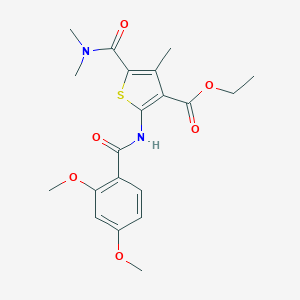 molecular formula C20H24N2O6S B457777 Ethyl 2-[(2,4-dimethoxybenzoyl)amino]-5-[(dimethylamino)carbonyl]-4-methyl-3-thiophenecarboxylate 