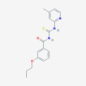 molecular formula C17H19N3O2S B4577830 N-[(4-methylpyridin-2-yl)carbamothioyl]-3-propoxybenzamide 