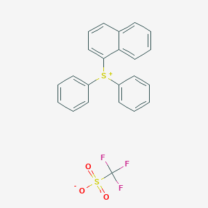 molecular formula C23H17F3O3S2 B045780 1-Naphthyl diphenylsulfonium triflate CAS No. 116808-69-6