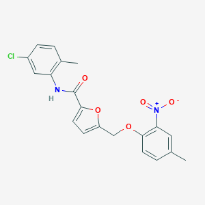 molecular formula C20H17ClN2O5 B457809 N-(5-chloro-2-methylphenyl)-5-[(4-methyl-2-nitrophenoxy)methyl]furan-2-carboxamide 