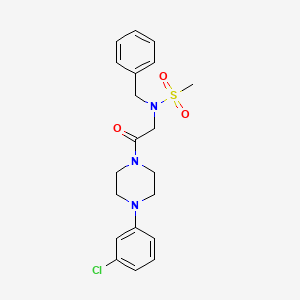 molecular formula C20H24ClN3O3S B4578220 N-benzyl-N-[2-[4-(3-chlorophenyl)piperazin-1-yl]-2-oxoethyl]methanesulfonamide 
