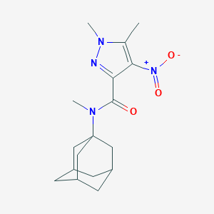 molecular formula C17H24N4O3 B457831 N-(1-ADAMANTYL)-N,1,5-TRIMETHYL-4-NITRO-1H-PYRAZOLE-3-CARBOXAMIDE 