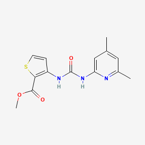 molecular formula C14H15N3O3S B4578458 METHYL 3-({[(4,6-DIMETHYL-2-PYRIDYL)AMINO]CARBONYL}AMINO)-2-THIOPHENECARBOXYLATE 