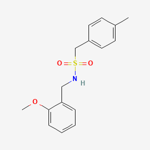 molecular formula C16H19NO3S B4578484 N-[(2-methoxyphenyl)methyl]-1-(4-methylphenyl)methanesulfonamide 