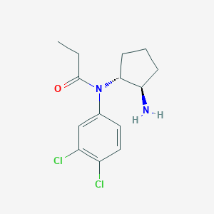 molecular formula C14H18Cl2N2O B045788 N-[(1R,2R)-2-aminocyclopentyl]-N-(3,4-dichlorophenyl)propanamide CAS No. 116271-41-1