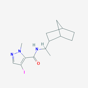 molecular formula C14H20IN3O B457880 N~5~-(1-BICYCLO[2.2.1]HEPT-2-YLETHYL)-4-IODO-1-METHYL-1H-PYRAZOLE-5-CARBOXAMIDE 