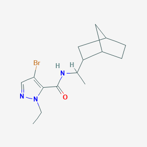 molecular formula C15H22BrN3O B457901 N-(1-bicyclo[2.2.1]hept-2-ylethyl)-4-bromo-1-ethyl-1H-pyrazole-5-carboxamide 