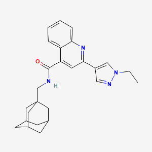 molecular formula C26H30N4O B4579071 N~4~-(1-ADAMANTYLMETHYL)-2-(1-ETHYL-1H-PYRAZOL-4-YL)-4-QUINOLINECARBOXAMIDE 