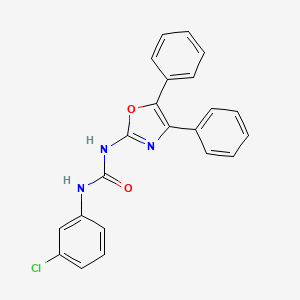 molecular formula C22H16ClN3O2 B4579136 Urea, N-(3-chlorophenyl)-N'-(4,5-diphenyl-2-oxazolyl)- CAS No. 35629-56-2