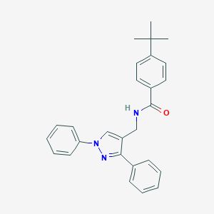 molecular formula C27H27N3O B457914 4-tert-butyl-N-[(1,3-diphenyl-1H-pyrazol-4-yl)methyl]benzamide 