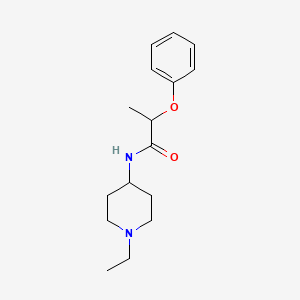 molecular formula C16H24N2O2 B4579186 N-(1-ethylpiperidin-4-yl)-2-phenoxypropanamide 