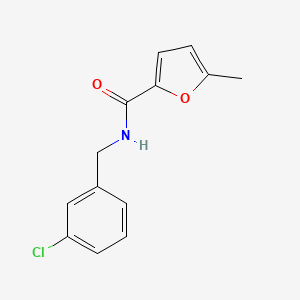 molecular formula C13H12ClNO2 B4579355 N-[(3-chlorophenyl)methyl]-5-methylfuran-2-carboxamide 