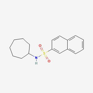 molecular formula C17H21NO2S B4579456 N-cycloheptylnaphthalene-2-sulfonamide 