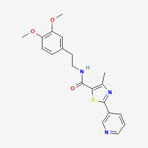 molecular formula C20H21N3O3S B4579495 N-[2-(3,4-dimethoxyphenyl)ethyl]-4-methyl-2-(pyridin-3-yl)-1,3-thiazole-5-carboxamide 